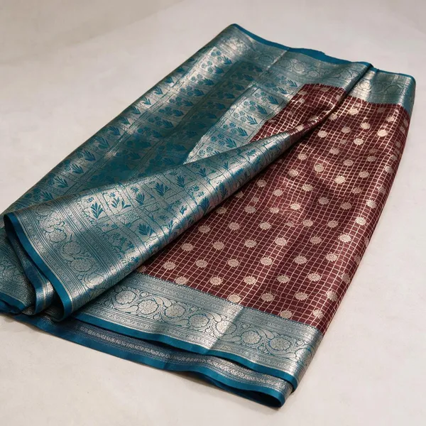 Maroon_Banarasi_Silk_Brocade_Woven_Saree_For_Women