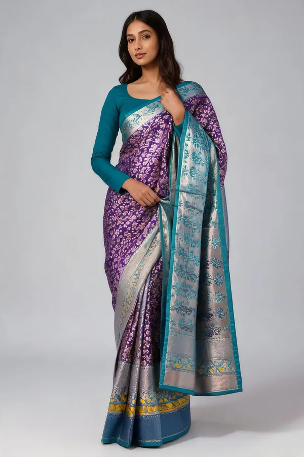 Purple_Karishma_Silk_Floral_Woven_Saree_For_Women