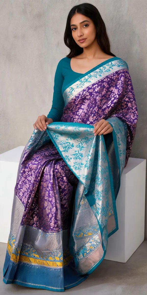 Purple_Karishma_Silk_Floral_Woven_Saree_For_Women