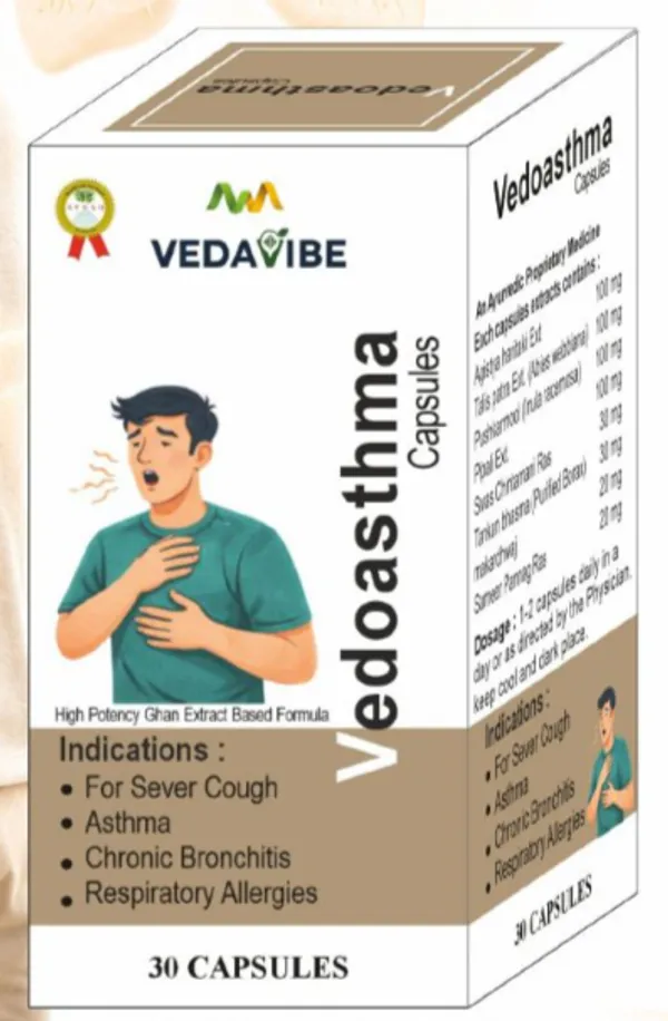 VEDOASTHMA_RESPIRATORY_SUPPORT_CAPSULES_for_Fatty_liver,_Hepatitis_support,_Jaundice_support,_Liver_cirrhosis_support,_Weak_digestion,_Slow_metabolism,_Liver_weakness,_Loss_of_appetite_/_anorexia,_Liver_detox_support