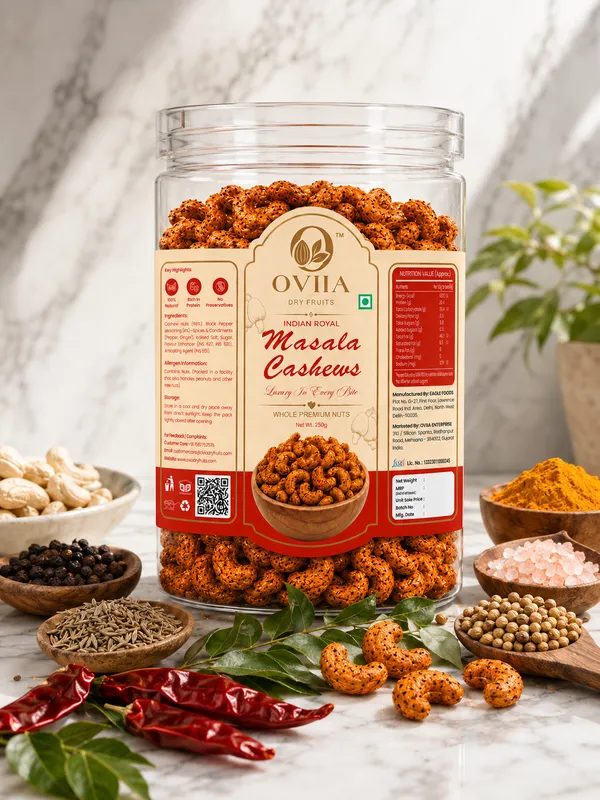 Oviia_Indian_Royal_Masala_Flavoured_Roasted_Cashews_250G