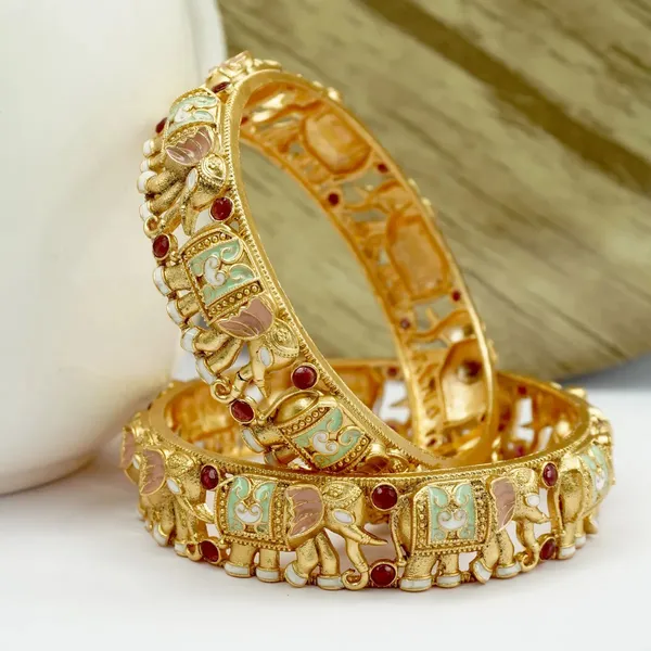 Gold_Plated_elephant_pattern_traditional_bangles