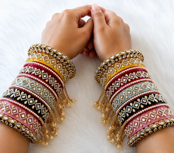 Multicolour_Ethnic_Bridal_Chooda_SET_with_8_lathkan