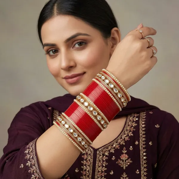 Bridal_Chura_With_Kundan_Kadas