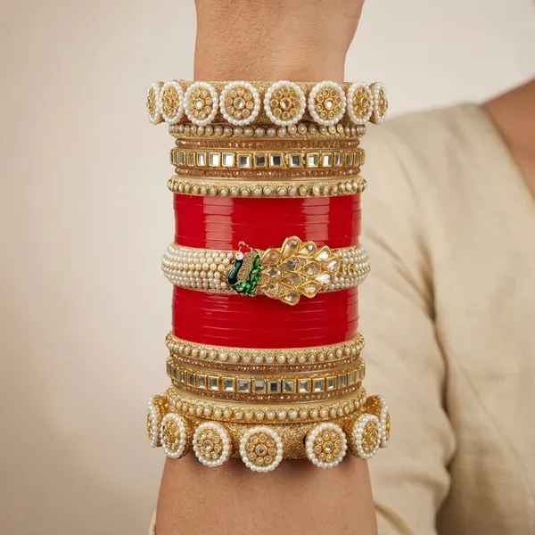 Peacock_Chooda_Gokru_Bangles_Set