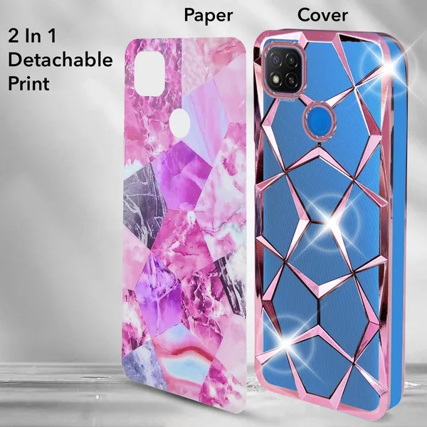 Black_Marble_3D_Diamond_Geometric_Textured_Phone_Case_Redmi_9C