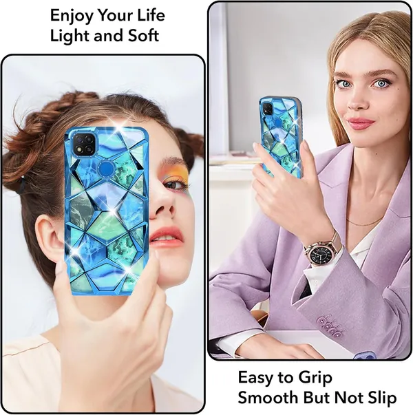 Sky_Blue_Green_Geometric_Marble_Slim_Glossy_Phone_Case_Cover