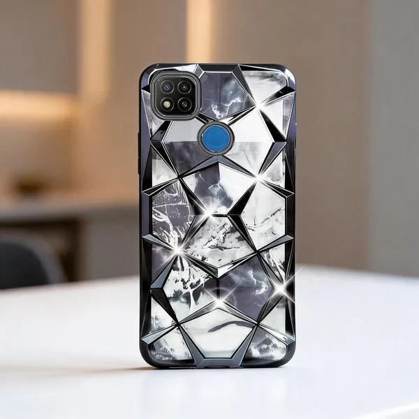 Grey_Marble_Ruby_Geometric_Glossy_Slim_Phone_Case_Cover