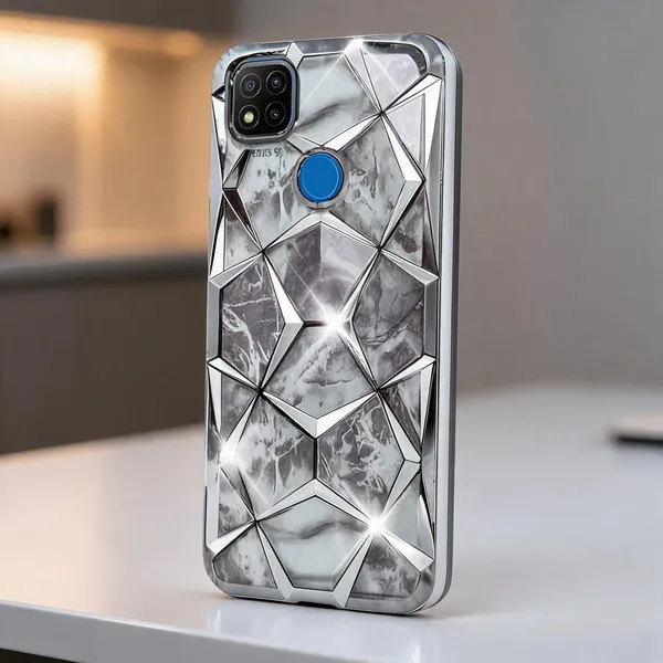 Grey_Geometric_Diamond_Marble_Detachable_Back_Case_Redmi_9_Activ