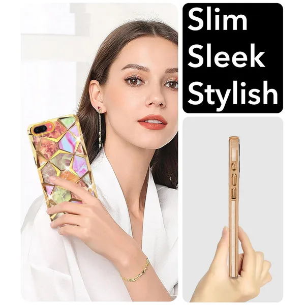 Marble_Geometric_Gold_Electroplated_Detachable_Phone_Case_Oppo_A3S