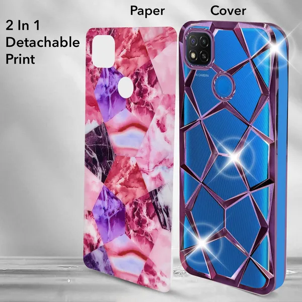 Pink_Ruby_Marble_Electroplated_Geometric_Detachable_Phone_Cover