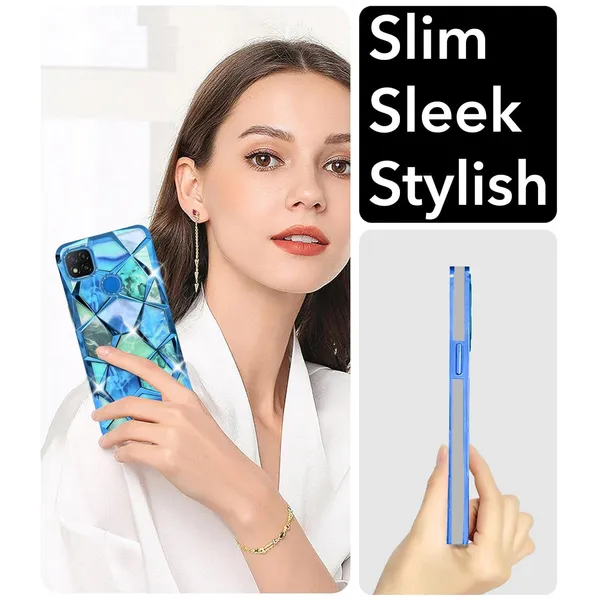 Sky_Blue_Green_Geometric_Marble_Slim_Glossy_Phone_Case_Cover
