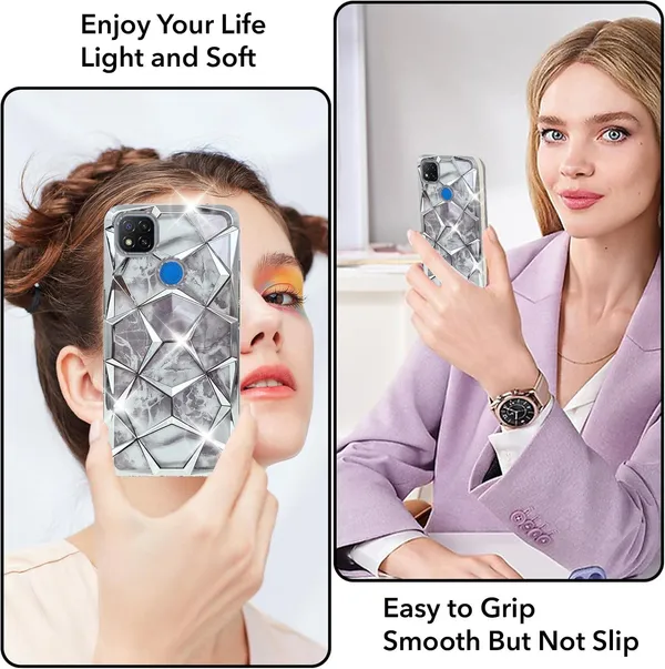 Grey_Geometric_Diamond_Marble_Detachable_Back_Case_Redmi_9_Activ