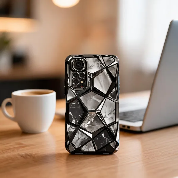 Black_Marble_3D_Diamond_Geometric_Textured_Slim_Mobile_Case
