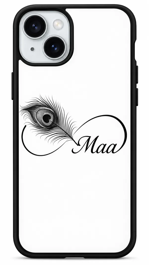 White_Printed_Phone_Case_With_Peacock_Feather_Maa_Design