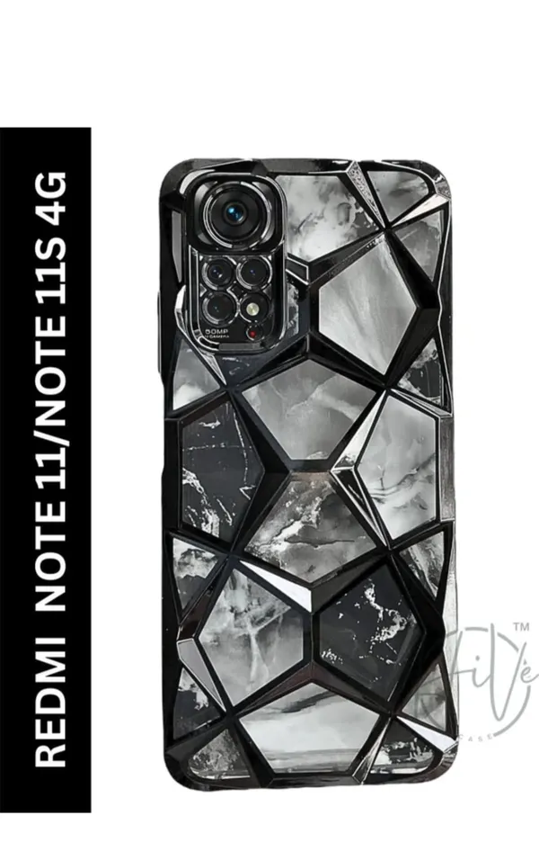 Black_Marble_3D_Diamond_Geometric_Textured_Slim_Mobile_Case