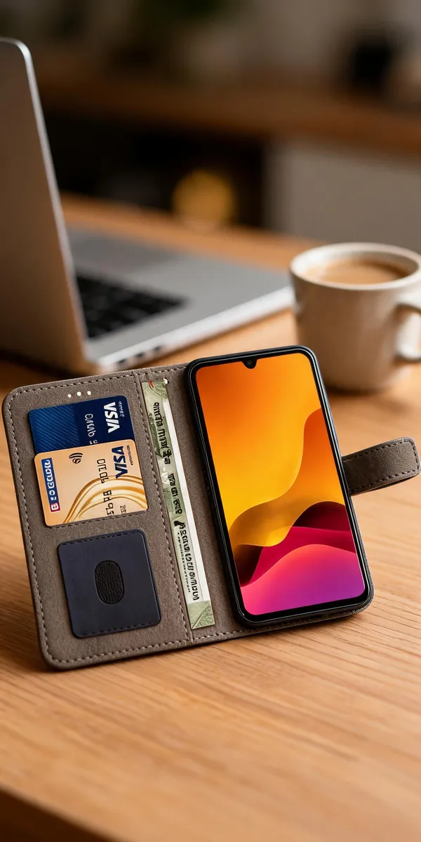 Black_Synthetic_Leather_Magnetic_Flip_Wallet_Case_With_Card_Slots