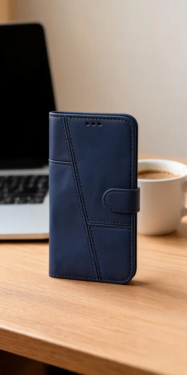 Navy_Blue_Leatherette_Magnetic_Flip_Wallet_Phone_Case_Cover_poco_c85_x