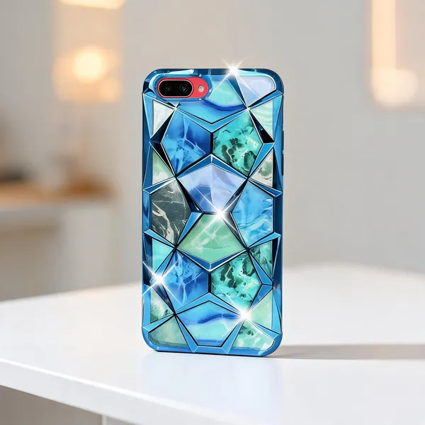 Sky_Blue_Ruby_Geometric_Marble_Slim_Phone_Case_Cover