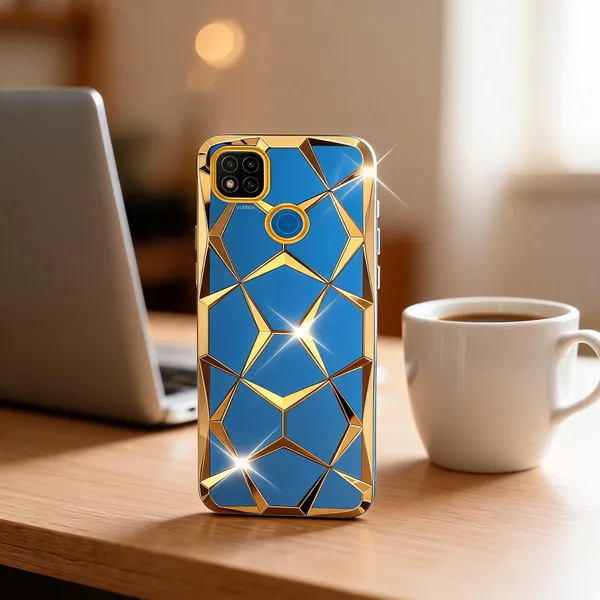 Blue_Gold_Electroplated_Geometric_Marble_Phone_Case_Cover