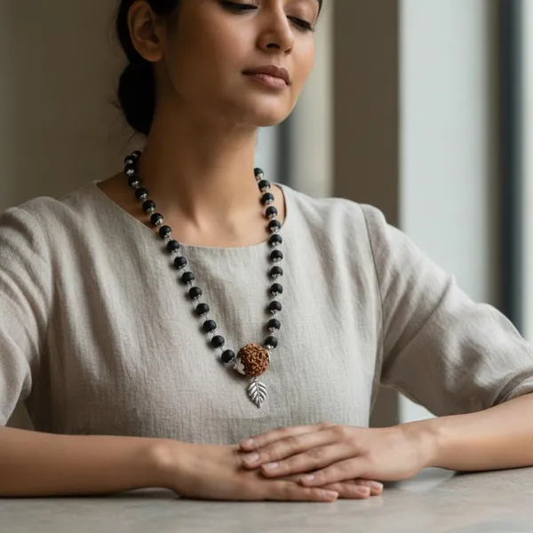 Karungali_Rudraksha_Mala_Silver_Plated_Spiritual_Necklace