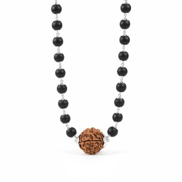 Karungali_Rudraksha_Mala_Silver_Plated_Spiritual_Necklace