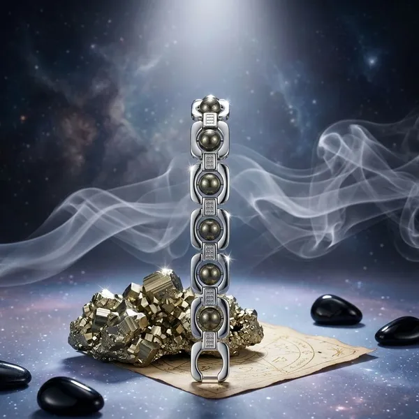 Silver_Plated_Pyrite_Bracelet