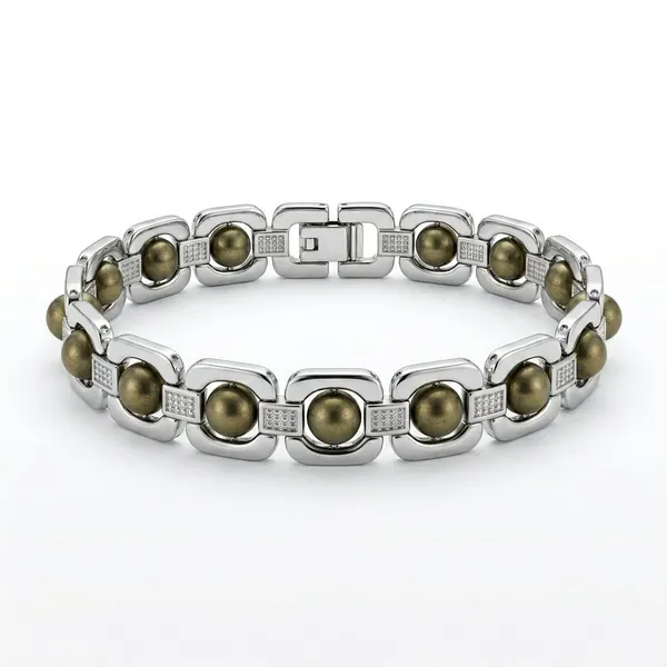 Silver_Plated_Pyrite_Bracelet