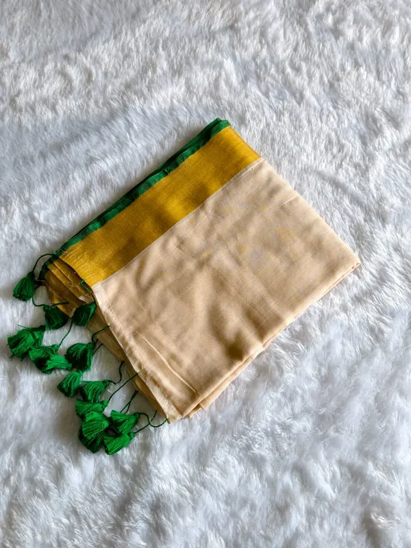 Cream_Mul_Cotton_Zari_Border_Saree_For_Women
