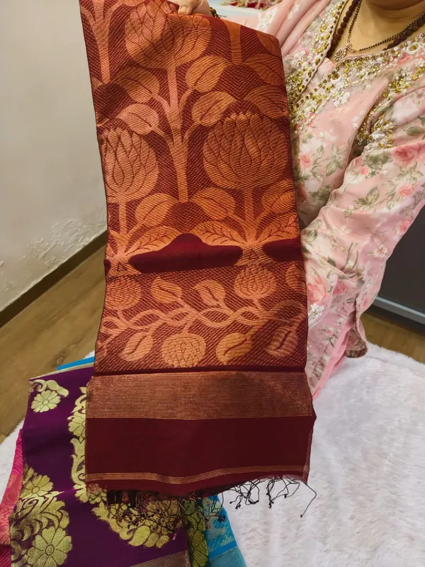 Rusty_Brown_Cotton_Maheshwari_Zari_Work_Saree_For_Women