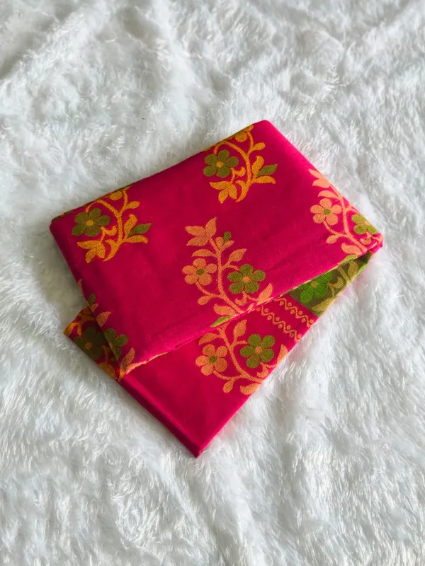 Magenta_Pink_Pure_Tant_Cotton_Handloom_Saree_For_Women
