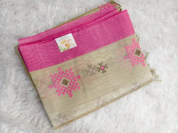 Beige_Pink_Cotton_Tissue_Embroidery_Saree_For_Women