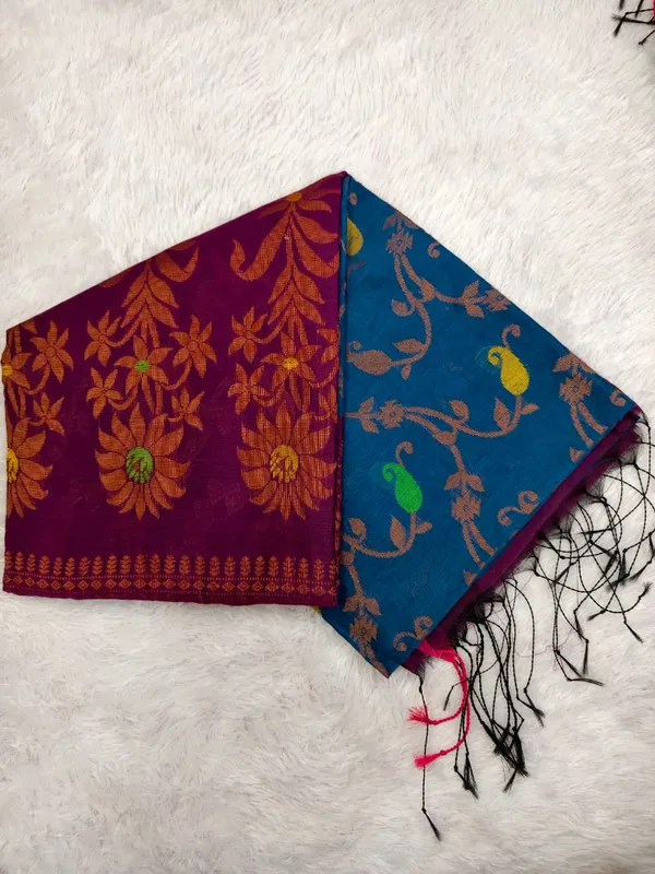 Royal_Blue_Magenta_Handloom_Chanderi_Cotton_Zari_Saree_For_Women