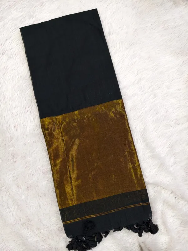 Black_Mul_Cotton_Zari_Stripes_Saree_For_Women