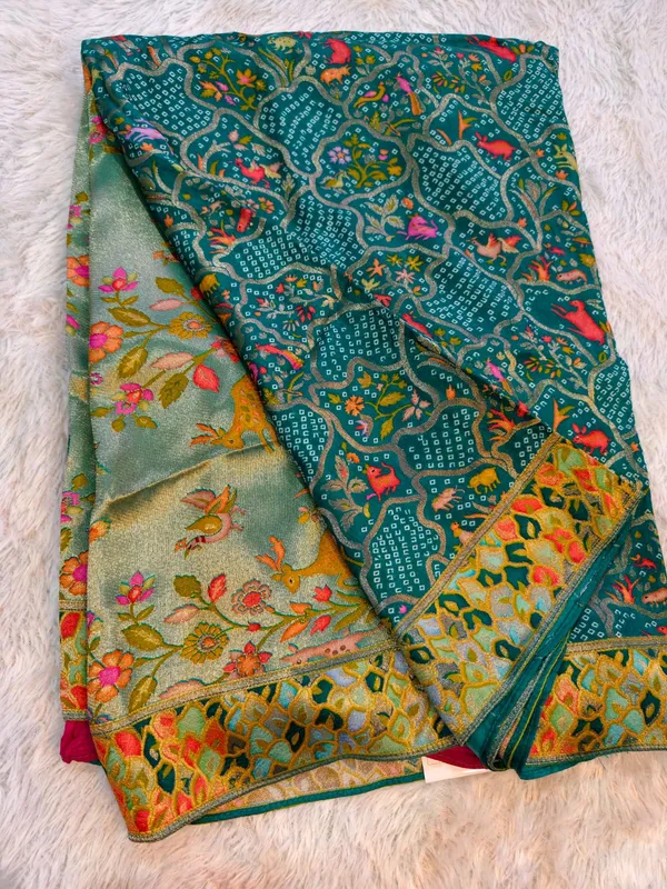 Sky_Blue_Gadchola_Floral_Zari_Work_Saree_For_Women