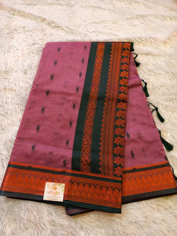 Mauve_Pure_Gadwal_Cotton_Zari_Border_Saree_For_Women