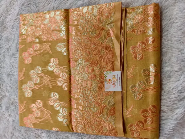 Beige_Cotton_Linen_Banarasi_Zari_Work_Saree_For_Women