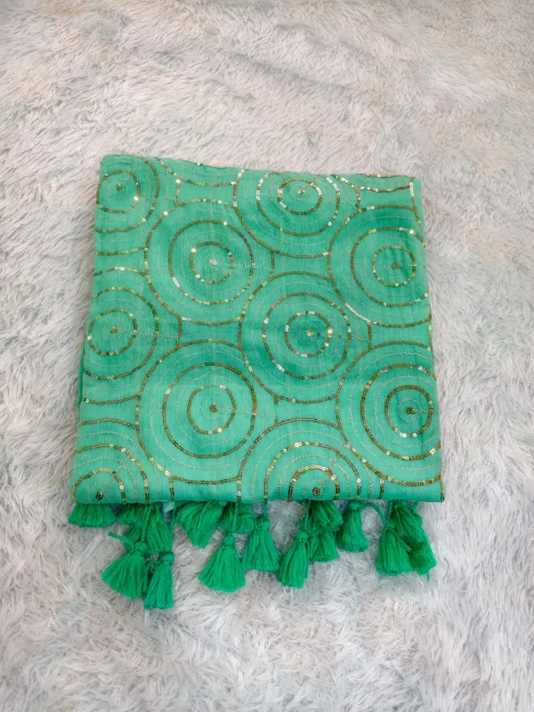Pista_Green_Mul_Cotton_Sequin_Work_Saree_For_Women