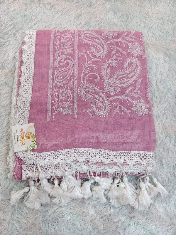 Baby_Pink_Mul_Cotton_Chikankari_Saree_For_Women