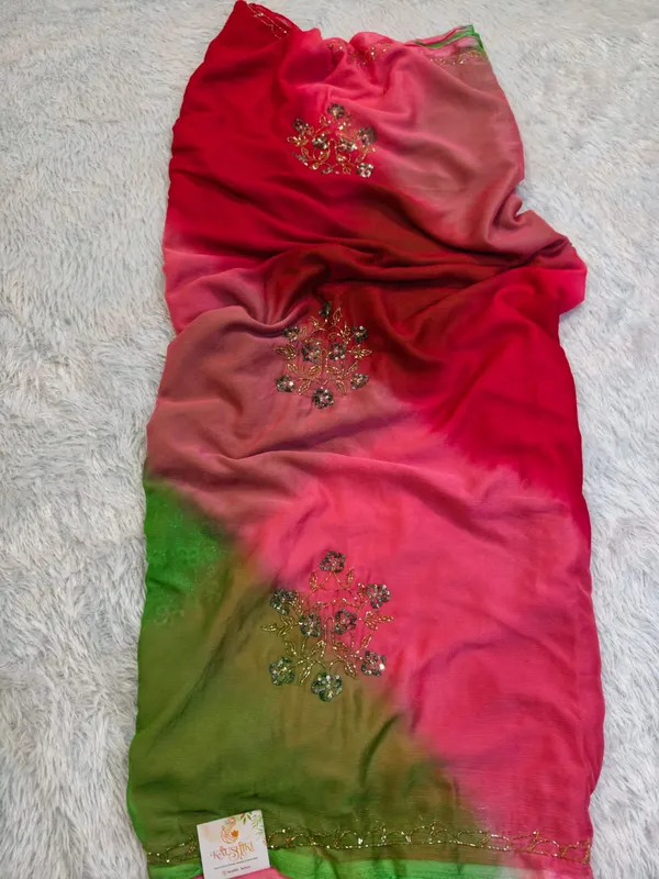 Multicolor_Pure_Chiffon_Ombre_Katdana_Saree_For_Women
