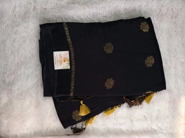 Black_Georgette_Banarasi_Saree_For_Women