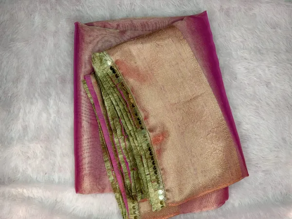 Dual_Shade_Organza_Party_Wear_Banarasi_Saree_For_Women