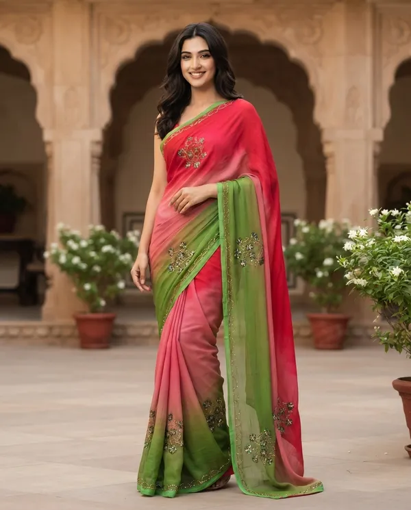 Multicolor_Pure_Chiffon_Ombre_Katdana_Saree_For_Women