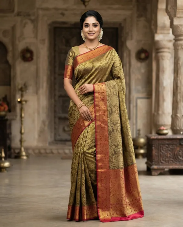 Mehandi_Green_Kanchipuram_Silk_Zari_Work_Saree_For_Women