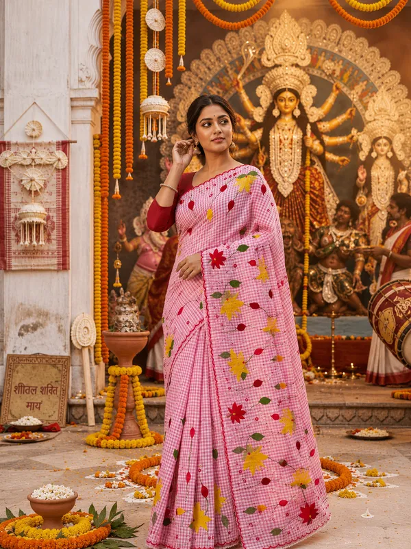 Baby_Pink_Resham_Kota_Applique_Saree_For_Women