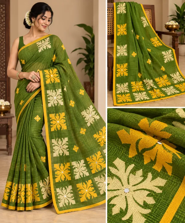 Olive_Sage_Green_Resham_Kota_Applique_Work_Saree_For_Women