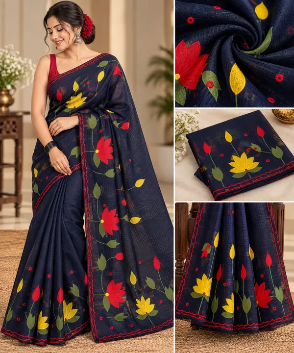Black_Resham_Kota_Applique_Saree_For_Women