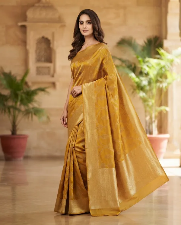 Golden_Soft_Tissue_Banarasi_Woven_Saree_For_Women
