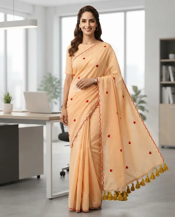 Cream_Mul_Cotton_Heart_Embroidery_Saree_For_Women