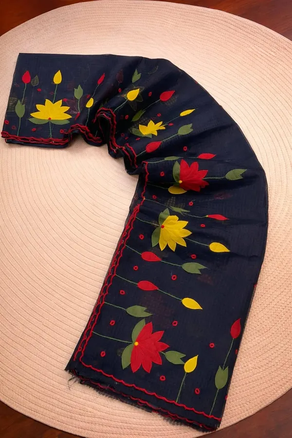 Black_Resham_Kota_Applique_Saree_For_Women